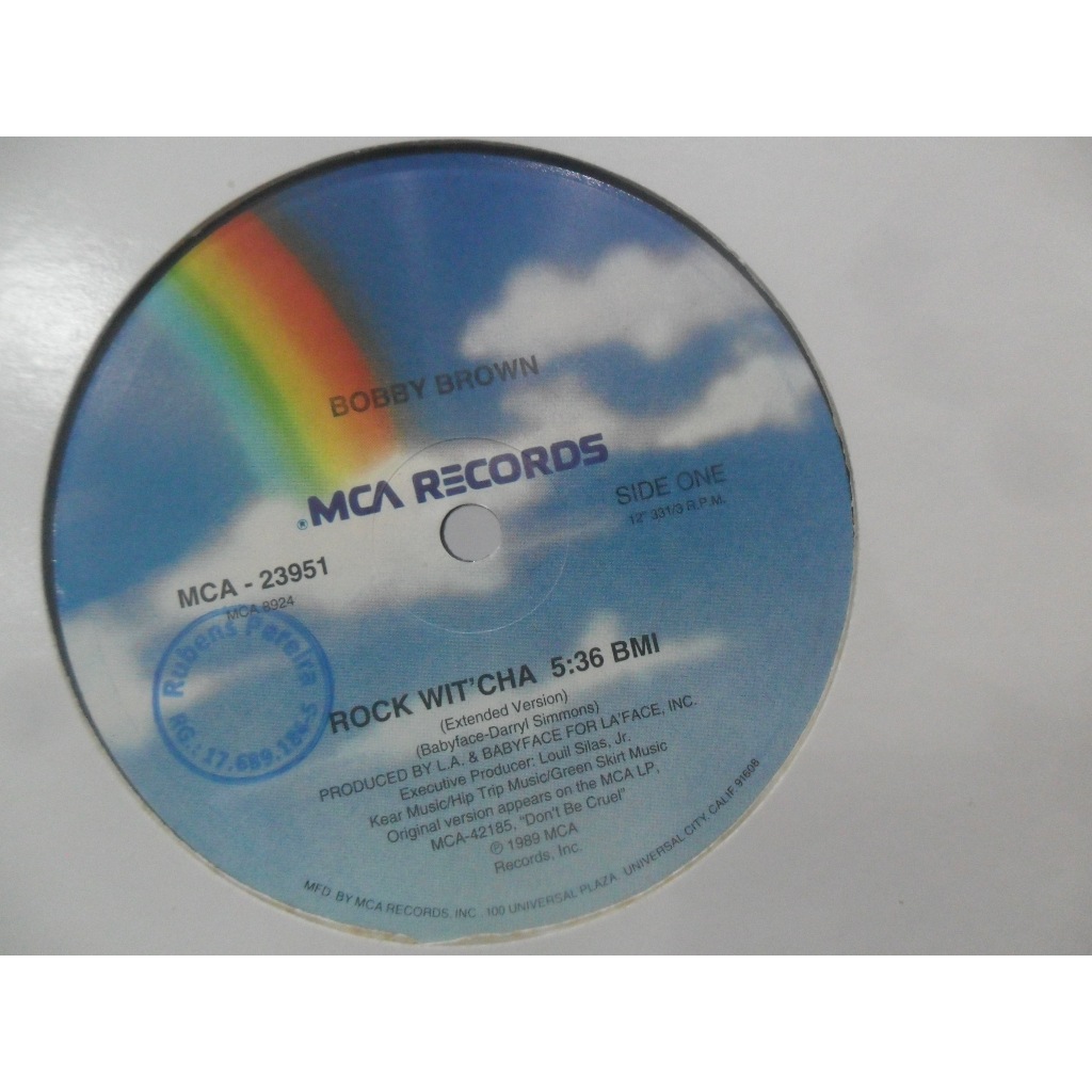 BOBBY BROWN - ROCK WIT'CHA/ SINGLE. VINIL