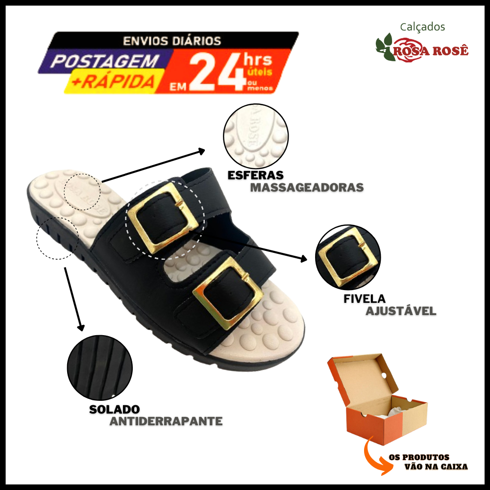 Chinelo ortopedico feminino massageador papete rasteira anabella para esporão e fascite plantar alivio de dor leve e macio envio imediato a pronta entrega