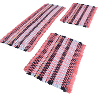 Kit Jogo de Cozinha 3 Peças 2 Tapetes + 1 Tapete Passadeira Tear em Oferta na Shopee