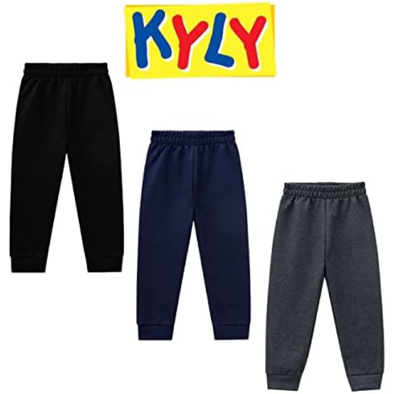 KIT 3 Calças Moletom Kyly Originais C/punho. em Oferta na Shopee