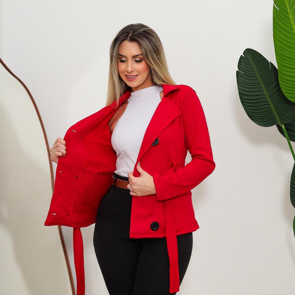 Casaco moletom de Botões Feminino Subretufo Curto de Frio Oferta Quentinho em Oferta na Shopee