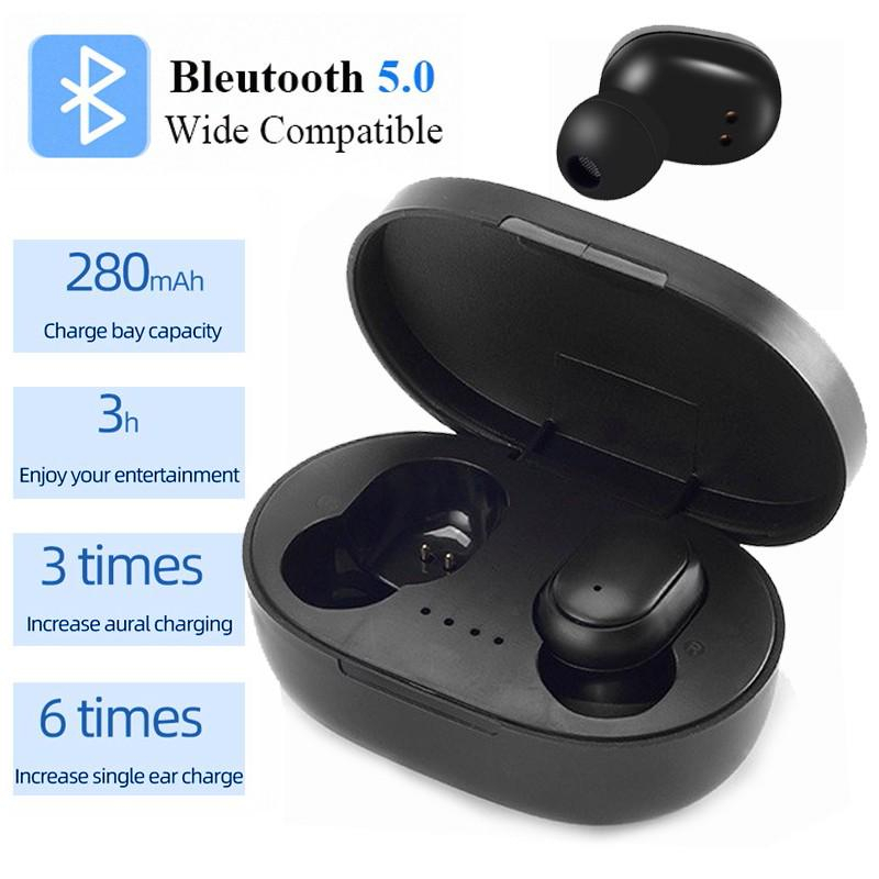 A6S/E6S TWS Fone De Ouvido Sem Fio Bluetooth 5.0 Estéreo Mini Fones Para Android Ios Smartphones