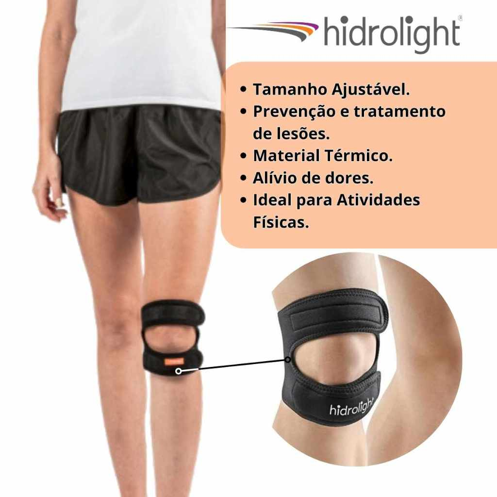 Joelheira Hidrolight Sub Patelar Ajustável em Oferta na Shopee
