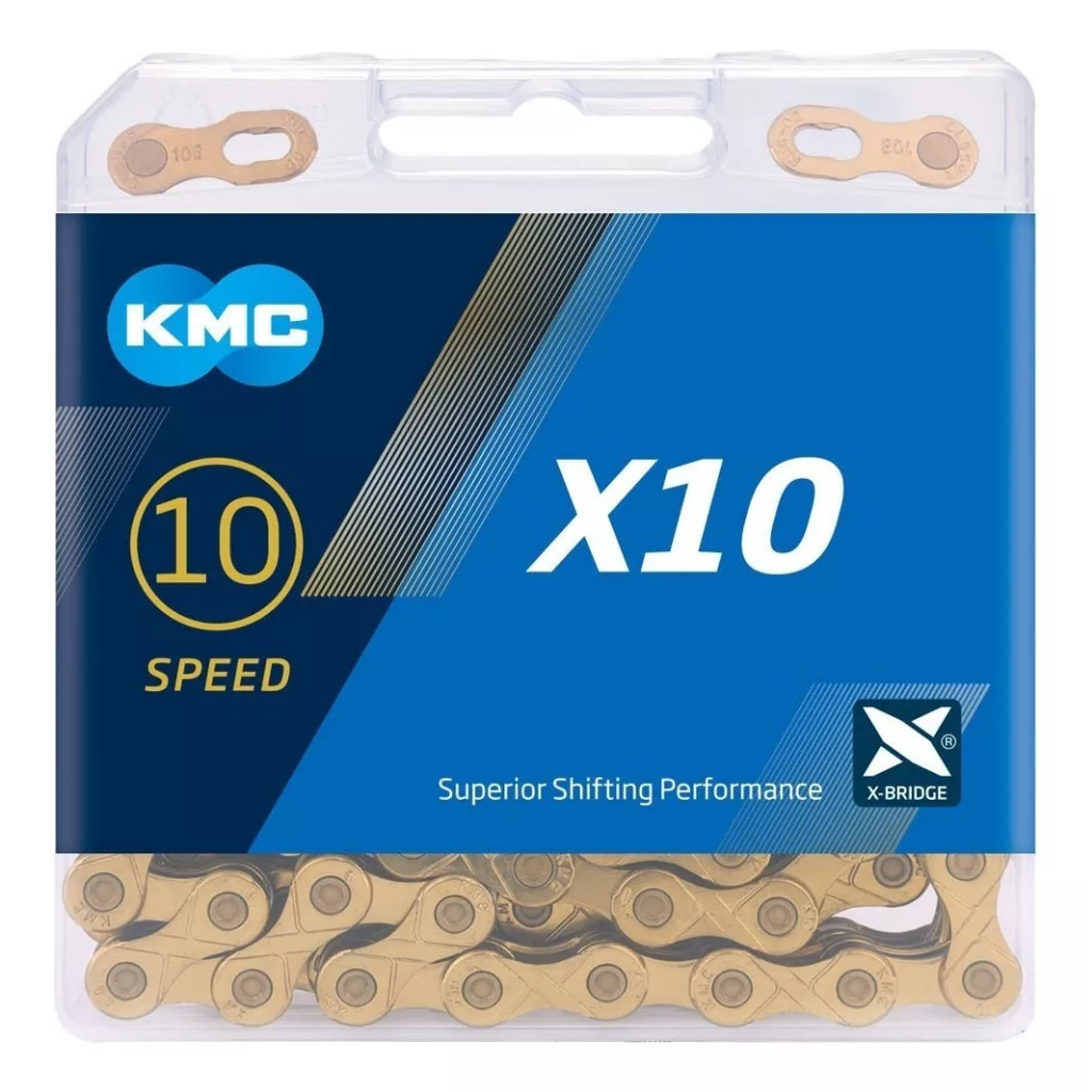 Corrente KMC X10 Ti-N Gold 10v 116 Link Bike - Sports & Outdoors
