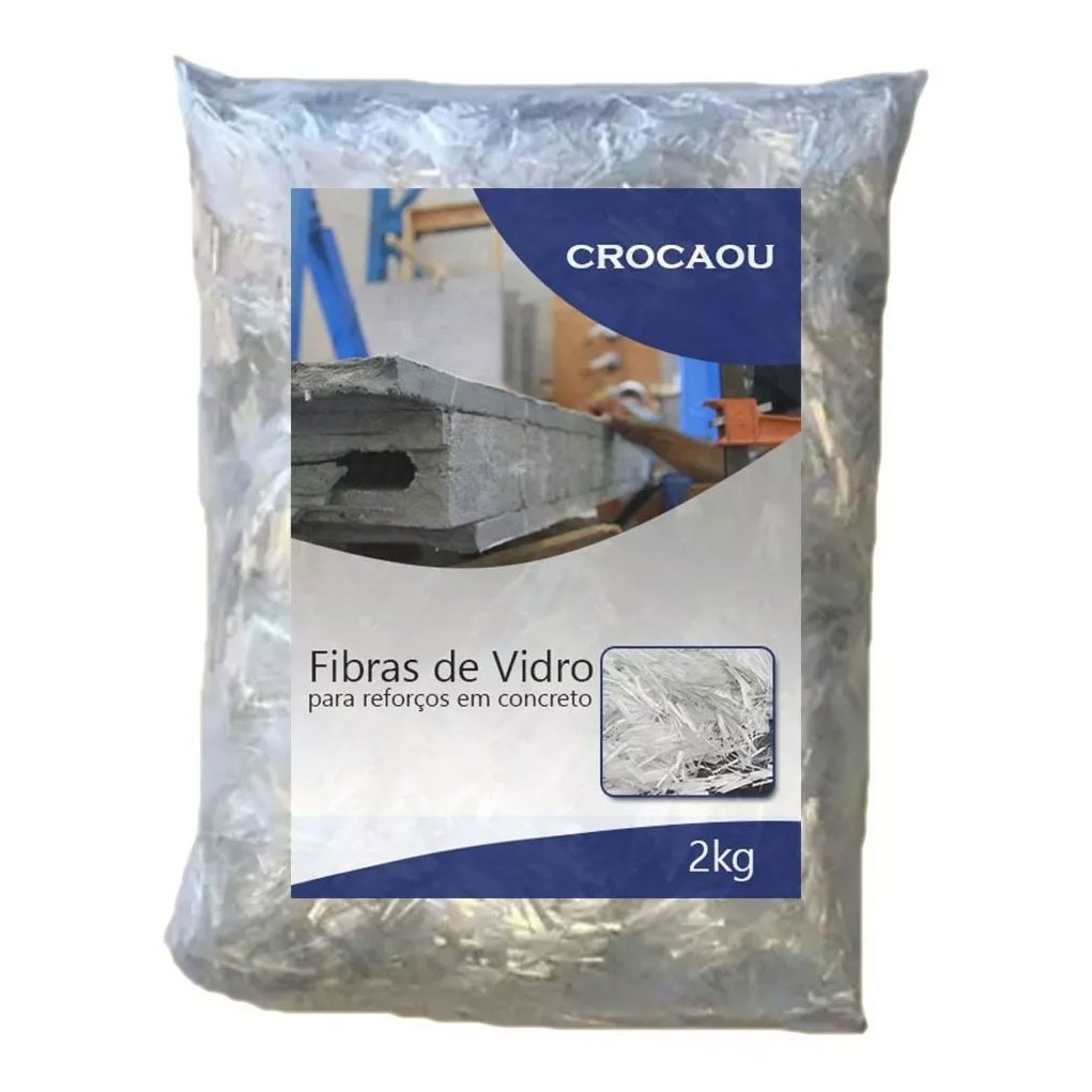 2kg Fibra De Vidro Picado Para Concreto (roving)