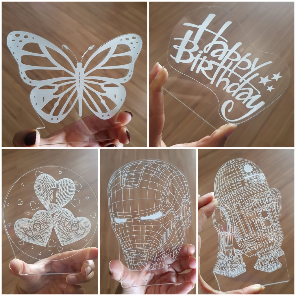 Mini acrílico para luminárias / artesanato em Oferta na Shopee