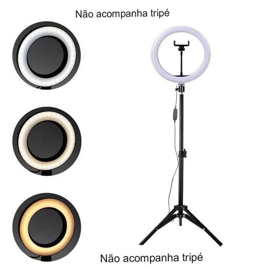 Ring Light para Celular Iluminador Luz High Light Iluminação Led em Oferta na Shopee