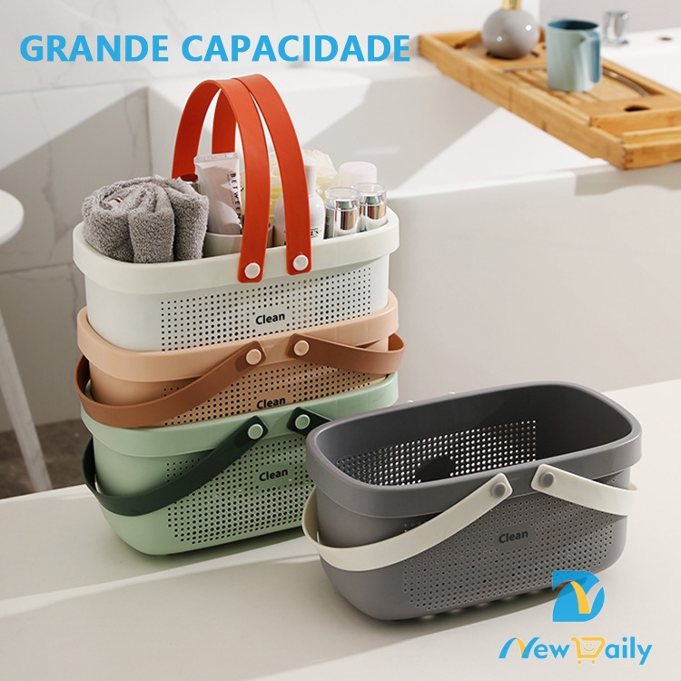 Cesta Telada Fruteira Organizadora Decorativa Multiuso Quadrado com Alça Cozinha Banheiro ...