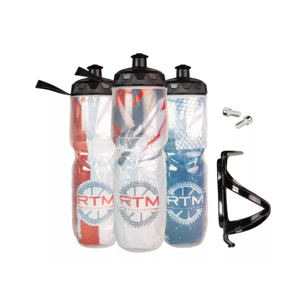 Garrafinha Térmica Caramanhola De Água Bike 700ml C Suporte em Oferta na Shopee
