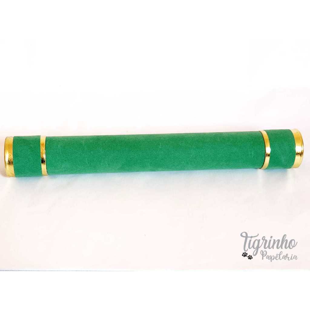 Canudos de Formatura Verde Bandeira com 10 ou + unidades em camurça