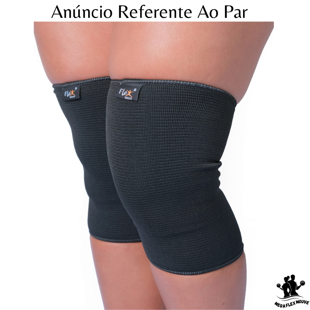 Par Joelheira Elástica Compressão  Esporte Futebol Caminhada Trein