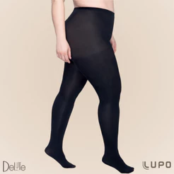 Meia Calca Feminina Lupo Loba Classica Confortavel Para o Frio Fio 80 Plus Size Opaca Preta