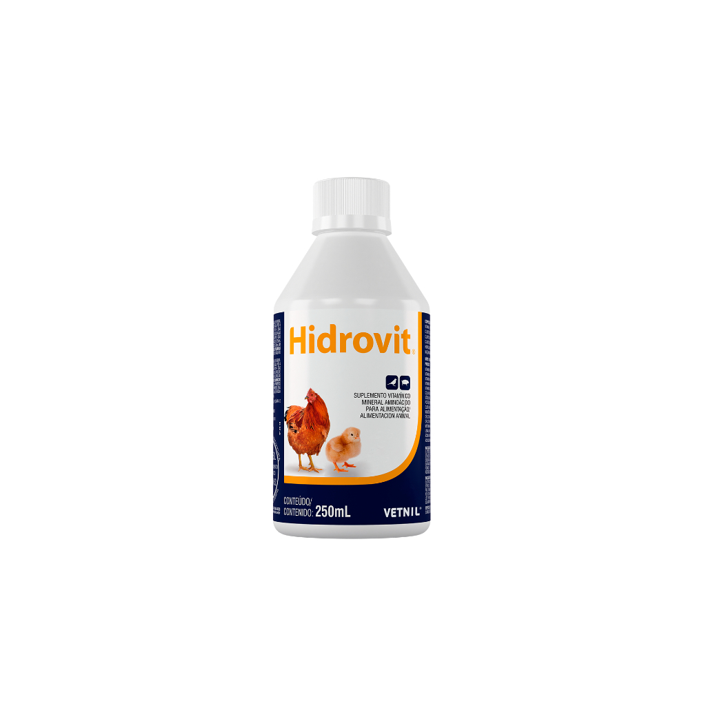 Suplemento vitaminico Hidrovit 250 ml - Aves e Pássaros - Vetnil