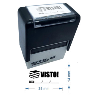 Carimbo Automático Visto Com Data Professor 38x14mm em Oferta na Shopee