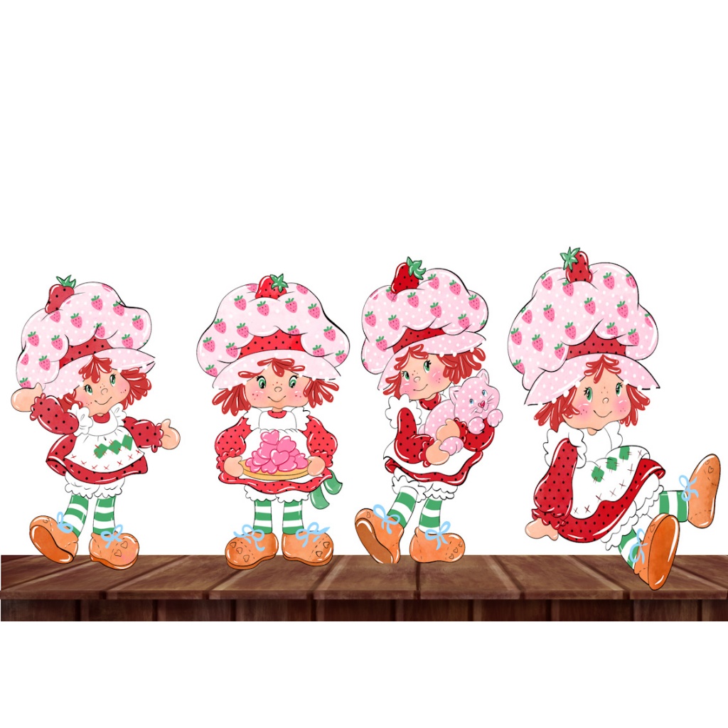 Moranguinho 4 peças , KIT FESTA DISPLAYS . ENVIO RAPIDO em Oferta na Shopee