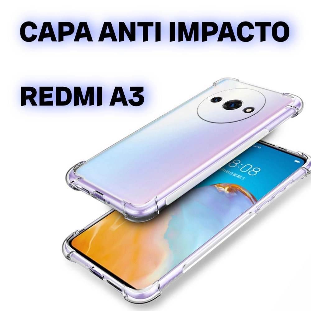 Capa Anti Impacto Redmi A3 Capinha De Silicone Com Borda Celular Xiaomi em Oferta na Shopee