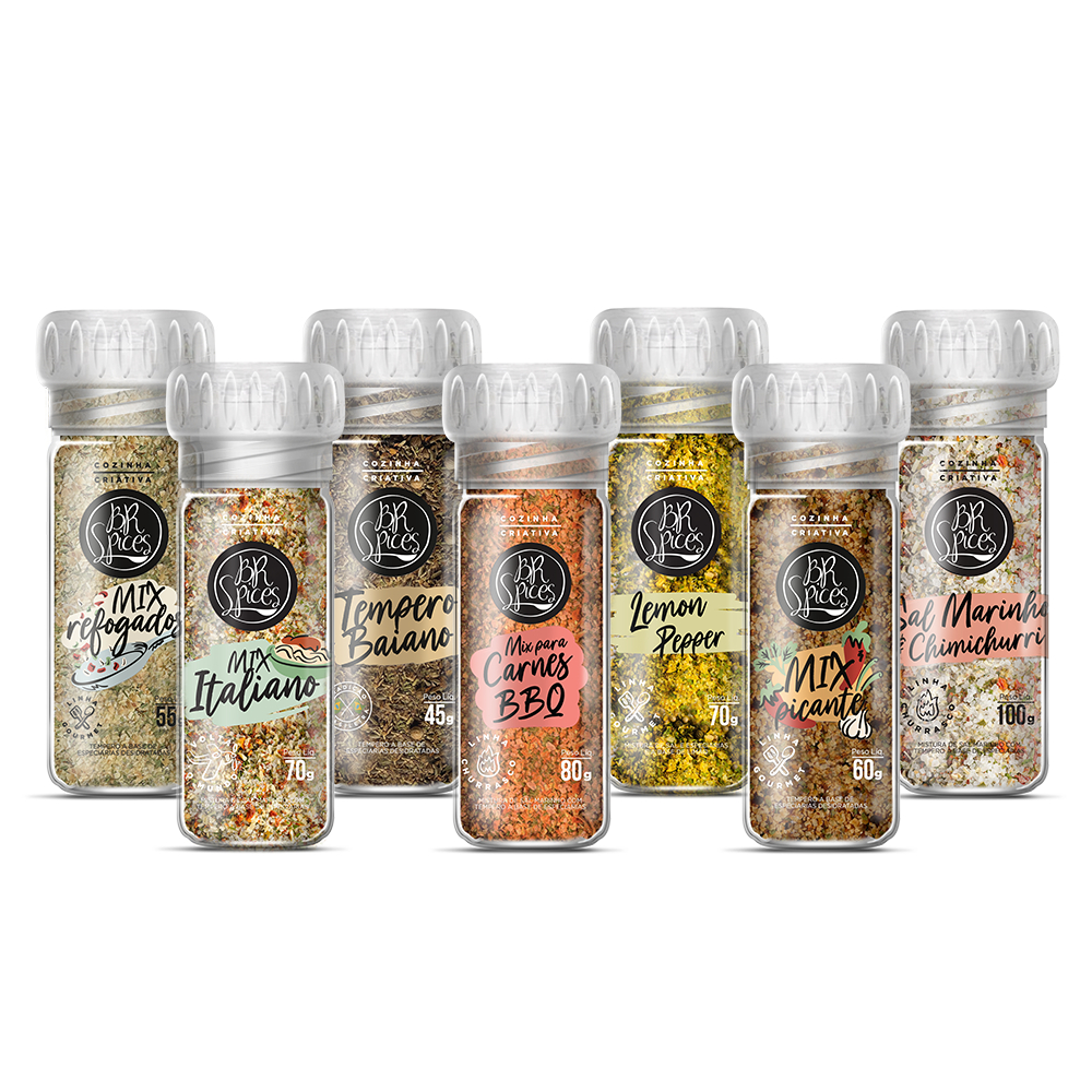 Kit Temperos no Moedor - BR Spices Cozinha Criativa em Oferta na Shopee