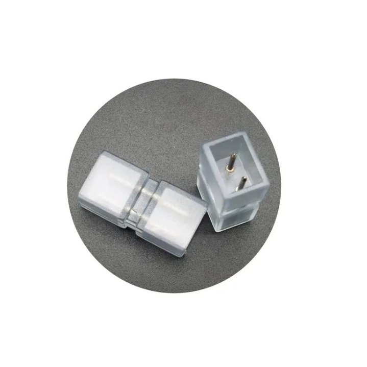 Emenda para Mangueira Chata Led Neon Flex União Reta 90 graus L Curva Canto
