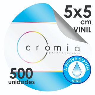 500 Etiquetas Adesivas Personalizadas Em Vinil - 5x5 cm À Prova D'Água em Oferta na Shopee