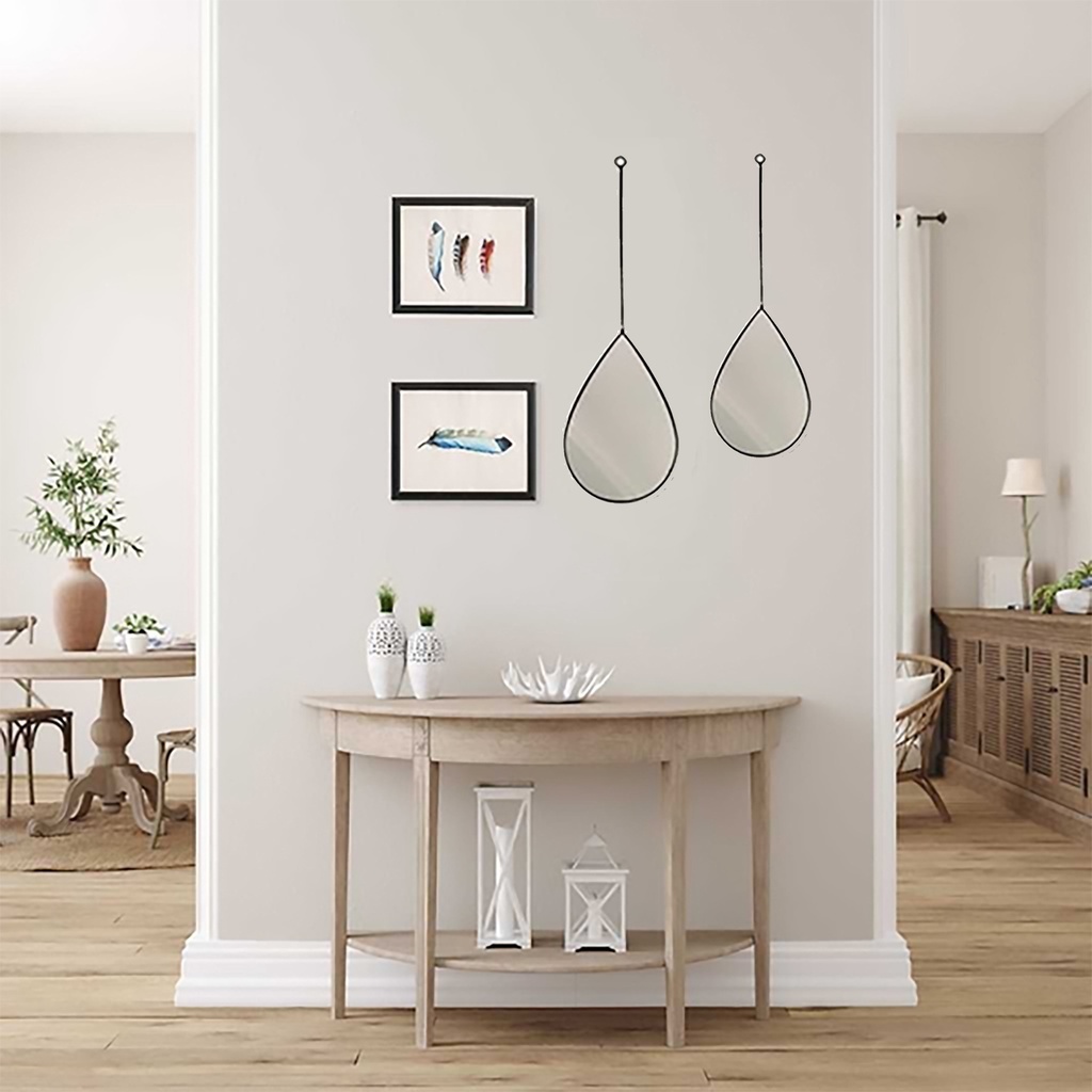 Espelho  De Pendurar Na Parede Gota - 29cmx19cm em Oferta na Shopee