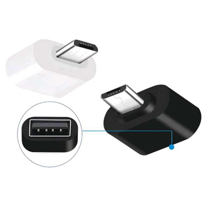 Conector adaptador OTG USB femea para micro USB V8 macho