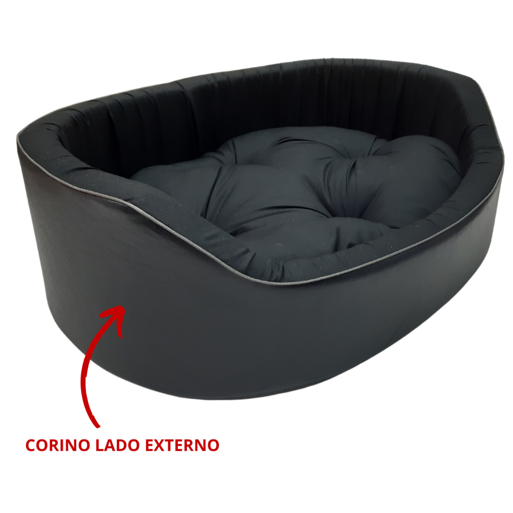 Caminha Pet Cama Preta para Gato Cachorro Total Black M