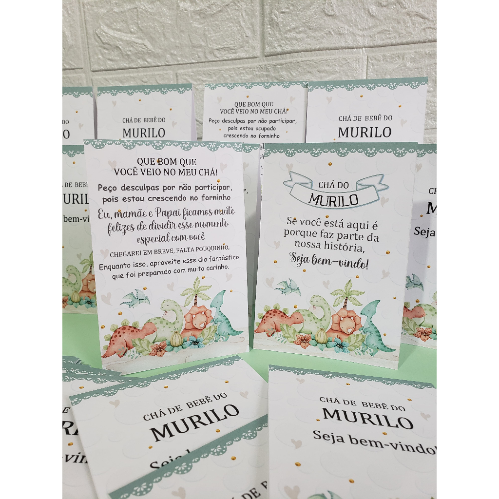 Centro de mesa agradecimento personalizado chá de bebê tema Dino baby cute em aquarela dinossauro plaquinha personalizad em Oferta na Shopee