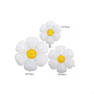 Kit C/ 6 Balão Flor Margarida Branca / 3 Tamanhos Festa e Decoração em Oferta na Shopee