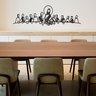 Quadro Religioso Releitura Santa Ceia Decoração Sala De Jantar Mdf em Oferta na Shopee