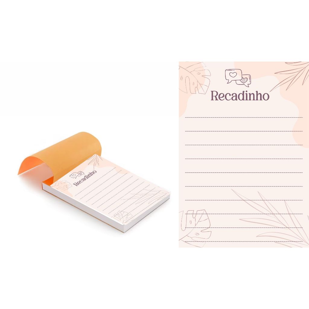 Kit 5 Blocos (500 Folhas) Recadinho para o cliente em Oferta na Shopee