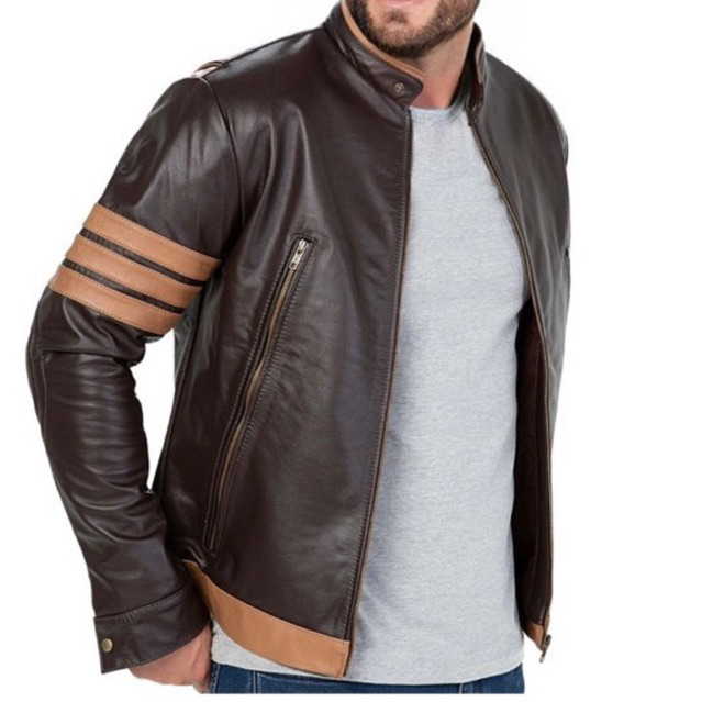 Jaqueta de Couro Legítimo Masculino Wolverine