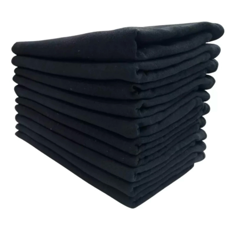 5 Panos De Prato Preto Pé De Galinha Com Bainha - O Legitimo em Oferta na Shopee