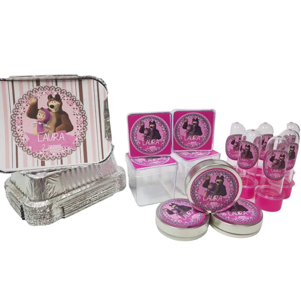 Kit Festa Lembrancinha Decoração Personalizado 130 Itens - QUALQUER  TEMA