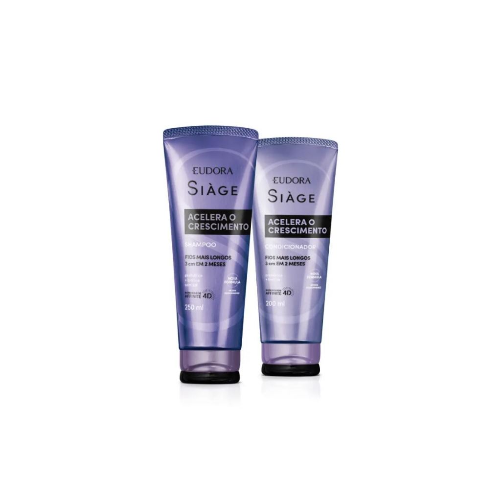 Kit Siage Acelera O Crescimento Shampoo+Condicionador - Eudora em Oferta na Shopee