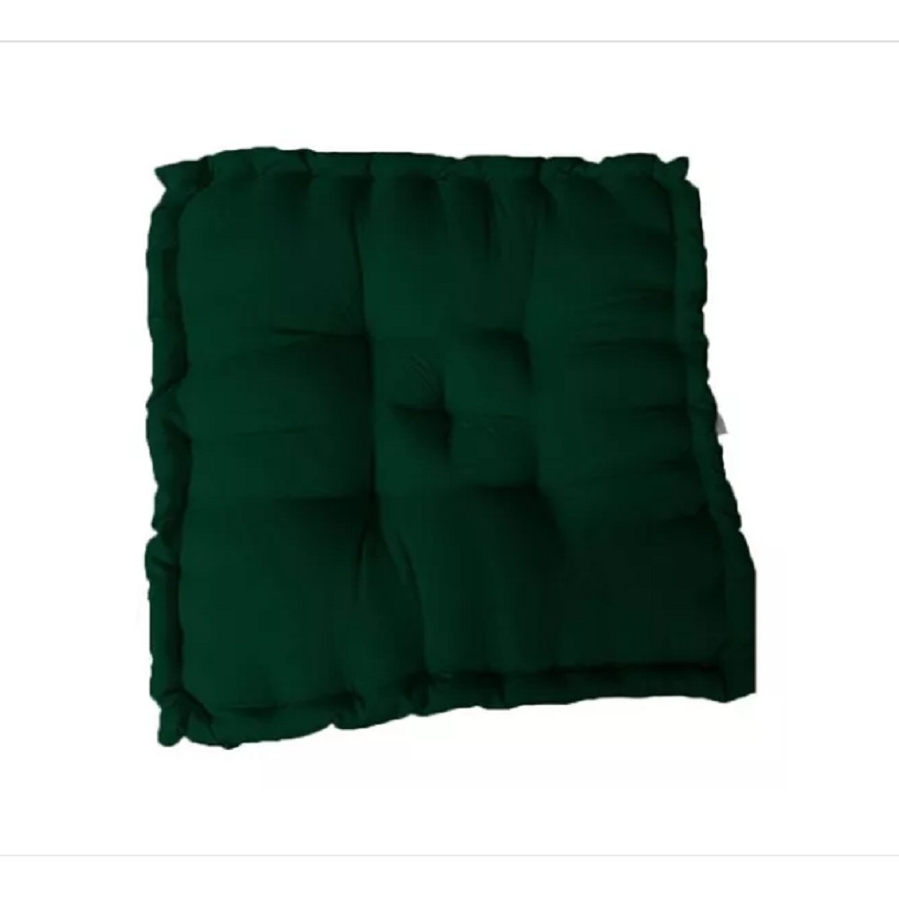 Almofada Turca 60x60 Verde-musgo Grande Cheia Sala Banco Pallet