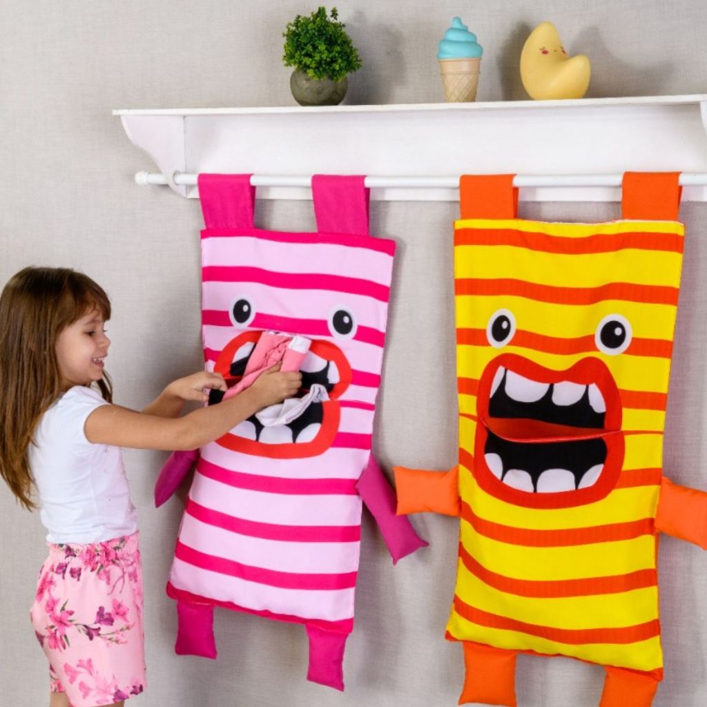 Organizador Infantil Para Brinquedos e Roupas Sujas Bicho Papão