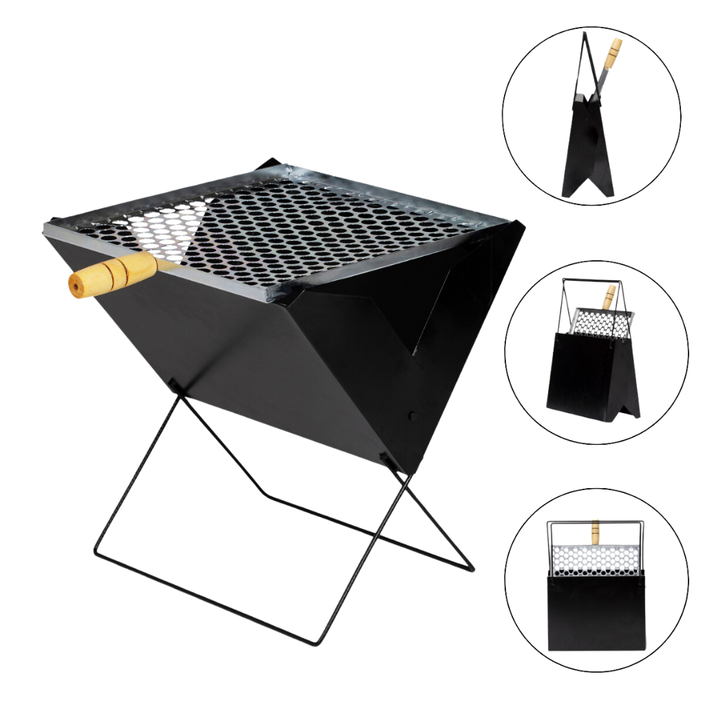 Churrasqueira Maleta Dobravel Portatil Compacta Pratica com Grelha Camping Pesca Churrasqueira Maleta Dobravel Portatil Compacta Pratica com Grelha Camping Pesca