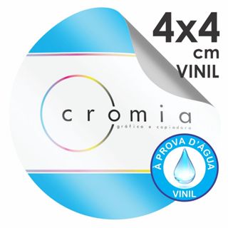 Etiquetas Adesivas Personalizadas Em Vinil - 4x4 cm À Prova D'Água em Oferta na Shopee