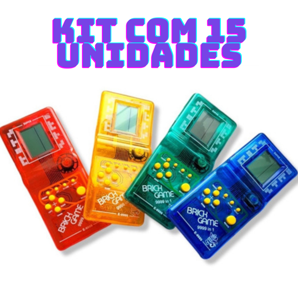 Kit com 15 Super Mini Game Retro Brinck Game Portátil 9999 jogos em Oferta na Shopee