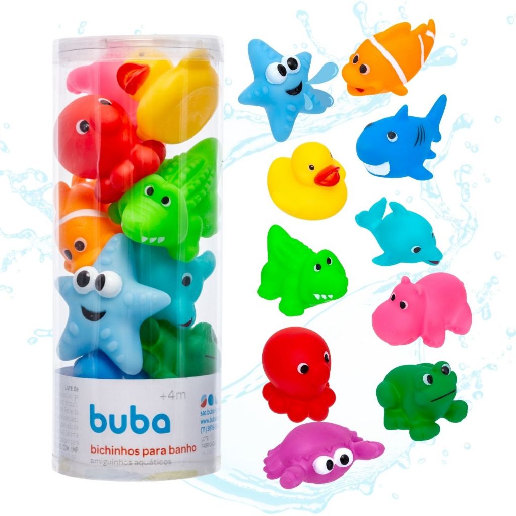 Kit 10 Brinquedos De Banho Bichinhos Brinquedo De Bebê em Oferta na Shopee