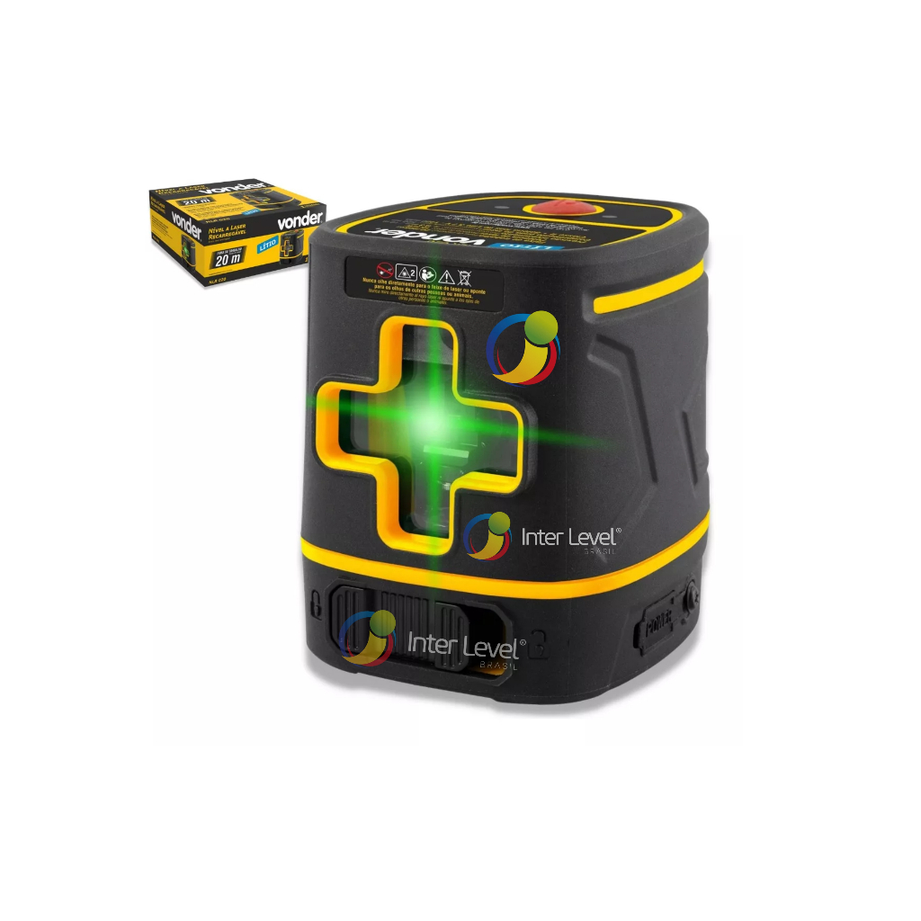 Nível Laser Verde 20 Metros Recarregável Nlr020 Vonder em Oferta na Shopee