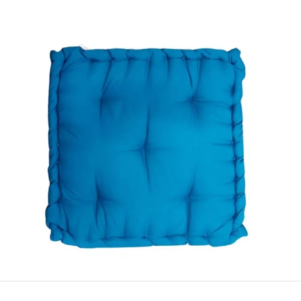 Almofada Turca 60x60 Azul-turquesa Grande Cheia Sala Banco Pallet