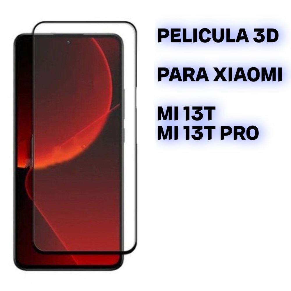 Película 3D Mi 13T / Mi 13T Pro Vidro Temperado Protetora De Tela Full Cover Celular Xiaomi