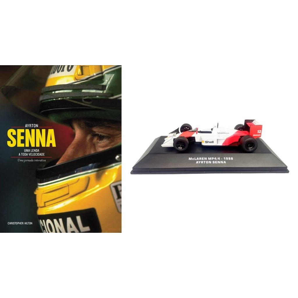 Livro Ayrton Senna: Uma Lenda a Toda Velocidade - Edição Especial: Acompanha Miniatura da McLaren MP4/4 1988