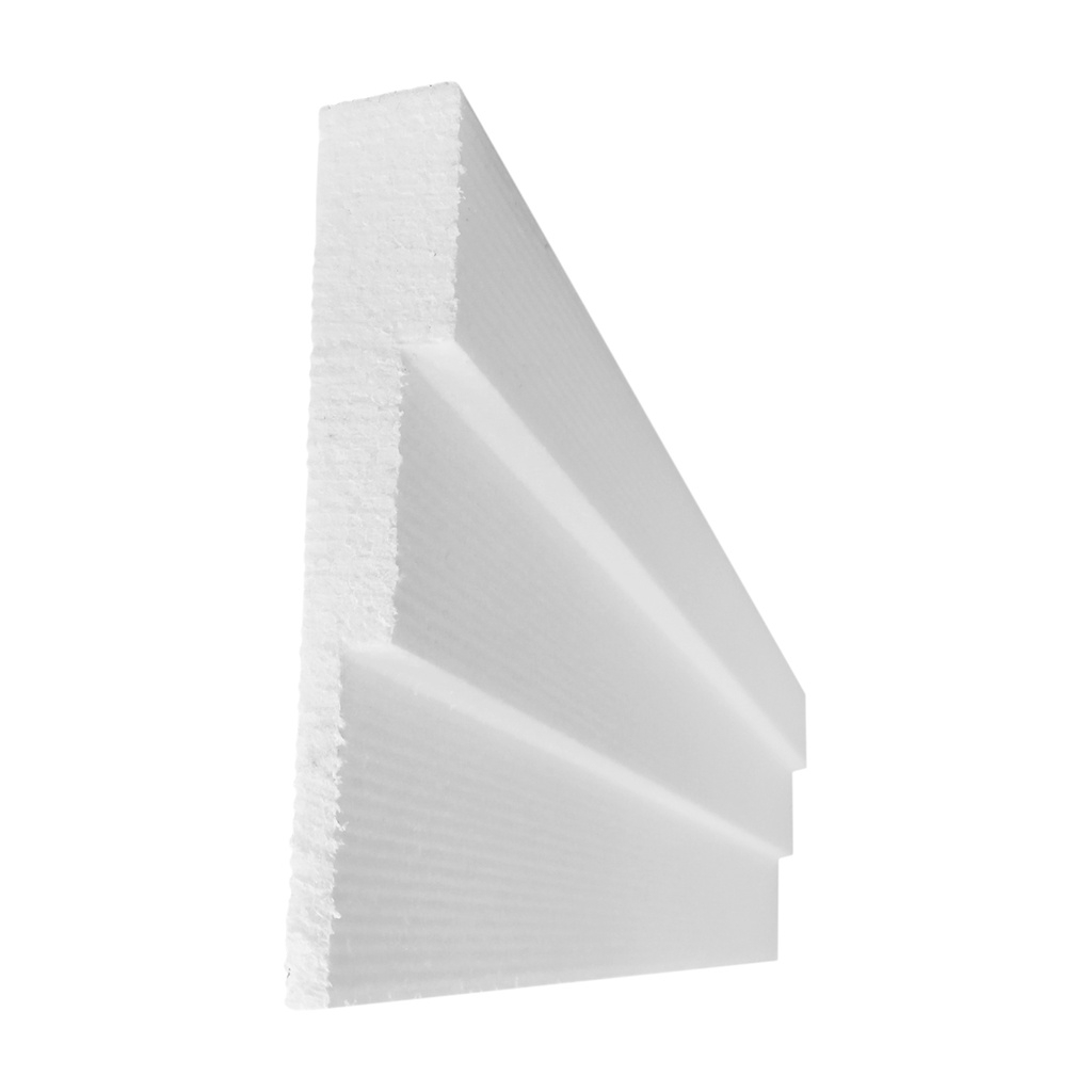 Moldura roda teto sanca isopor - decoração de teto - kit com 15 metros - 10cm - Hobbyart Molduras - KUAD 10 3D