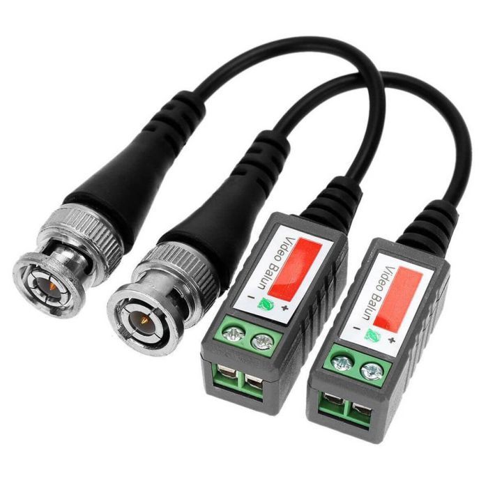 Par De Conector Video Balun P/ Cameras Hd Cvi Tvi Analog