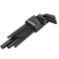 Jogo De Chave Allen 1,5mm A 10mm 9 Peças Longa Crv Vonder