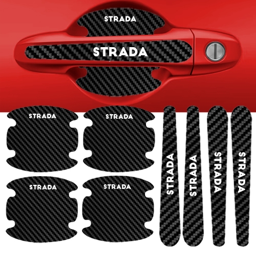 Kit Protetor Maçaneta Porta Carro Antirrisco Modelo Carbono Compativel com Strada em Oferta na Shopee