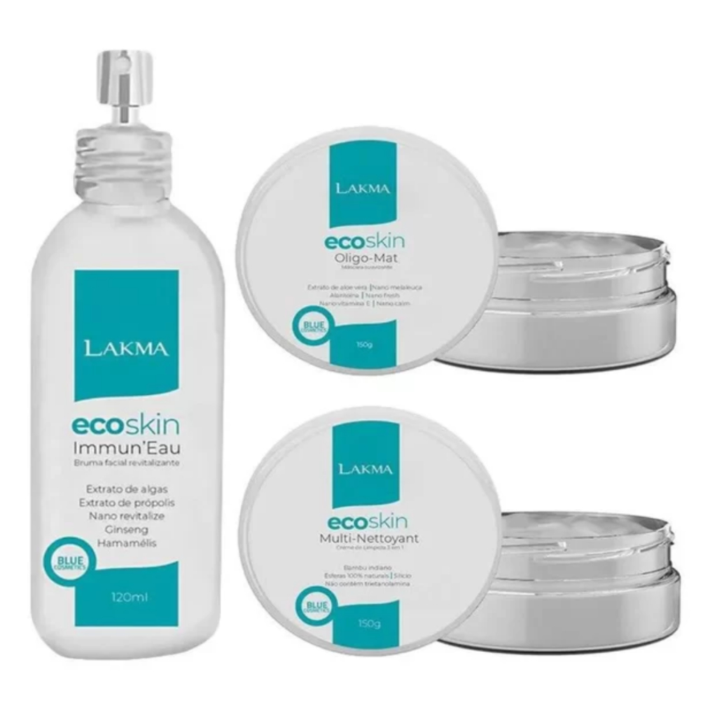 Kit Limpeza De Pele Express Ecoskin Lakma 3 Itens
