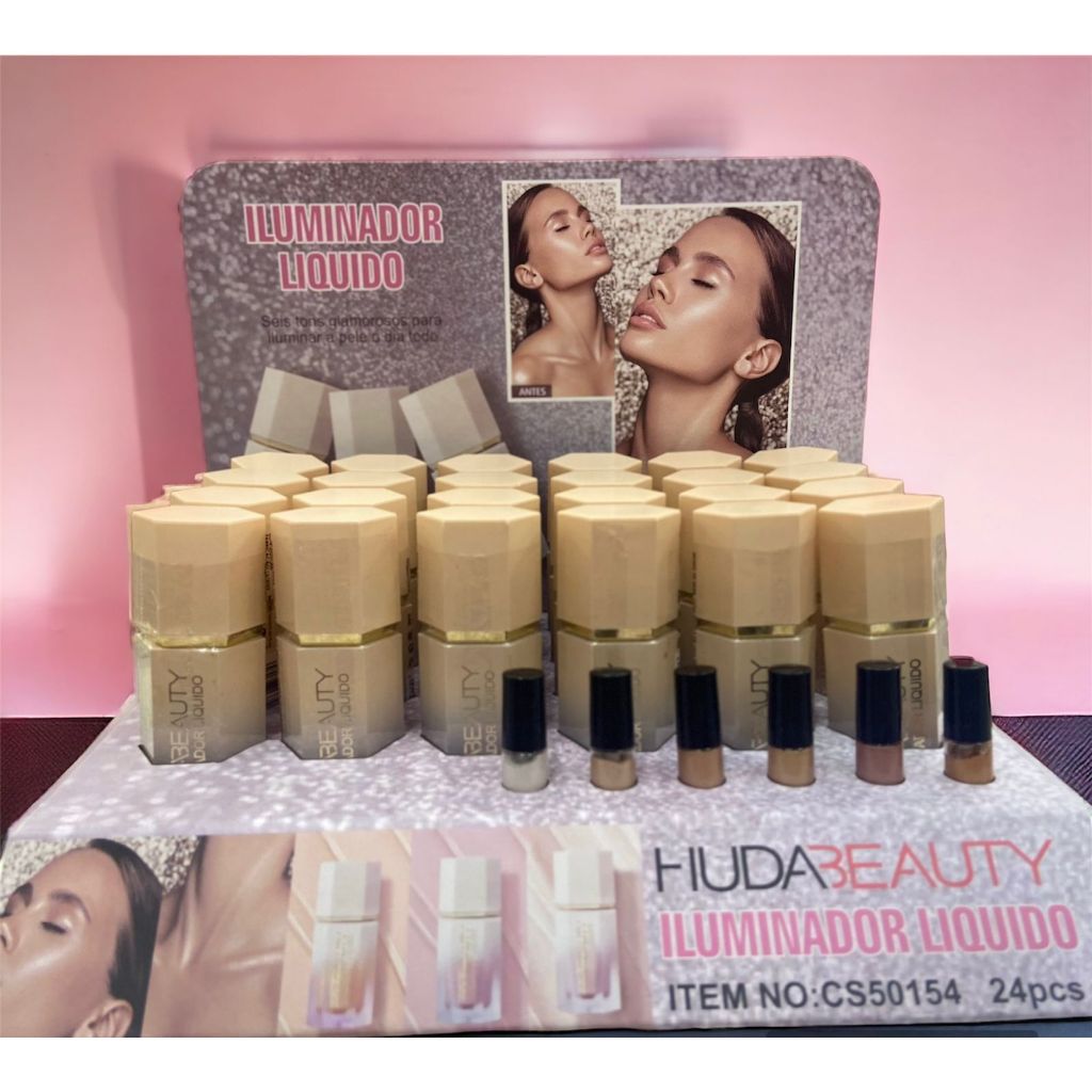 ILUMINADOR LIQUIDO, CONTORNO, CORRETIVO E CAMUFLAGEM HUDABEAUTY PRIMO BARATO DO ILUMINADOR DA SHEGLAM